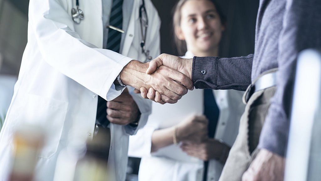 Healthcare professional meeting attorney